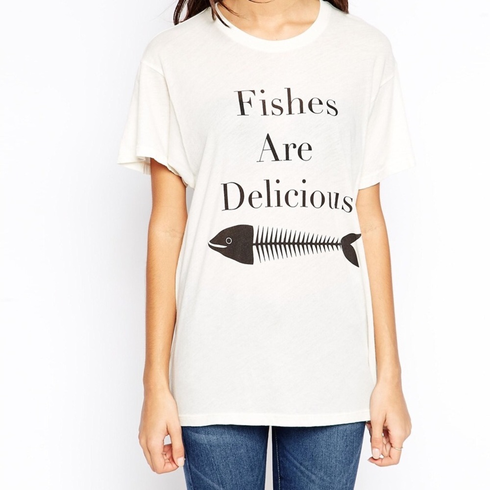 Wildfox Fishes are Delicious Graphic Tee